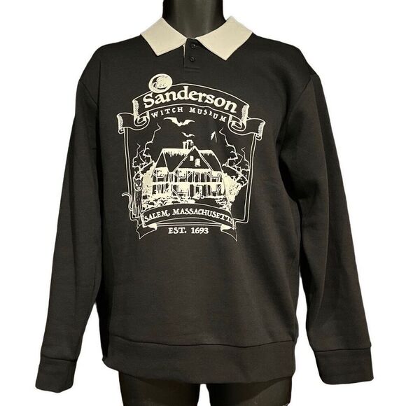 Disney Hocus Pocus Sanderson House Collared Sweatshirt Men’s Small - Picture 2 of 7